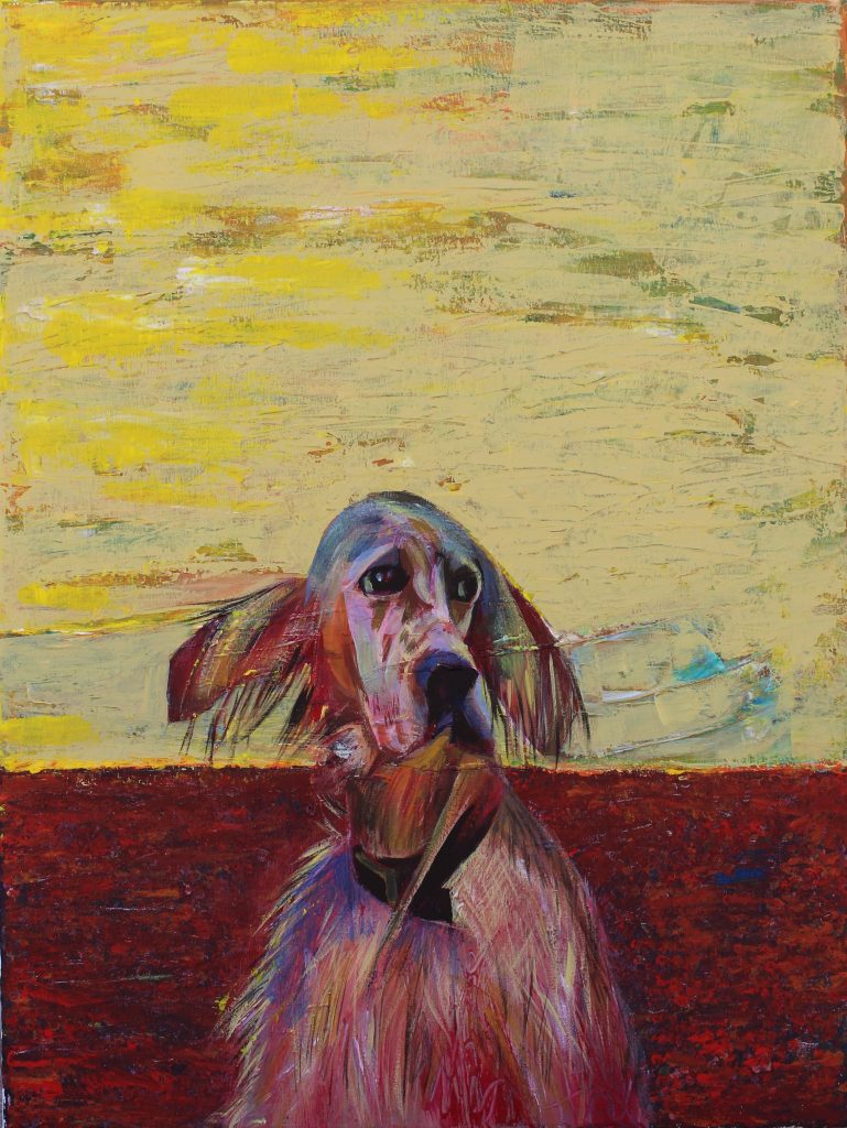Sunset dog (Acrylics on canvas  45*60*1,5 cm)