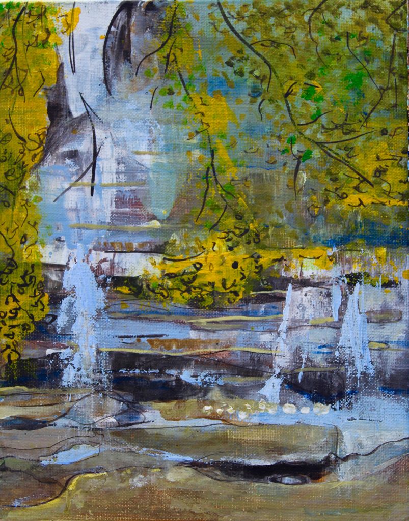 Waterfall 
Acrylics on canvas 
24*30
