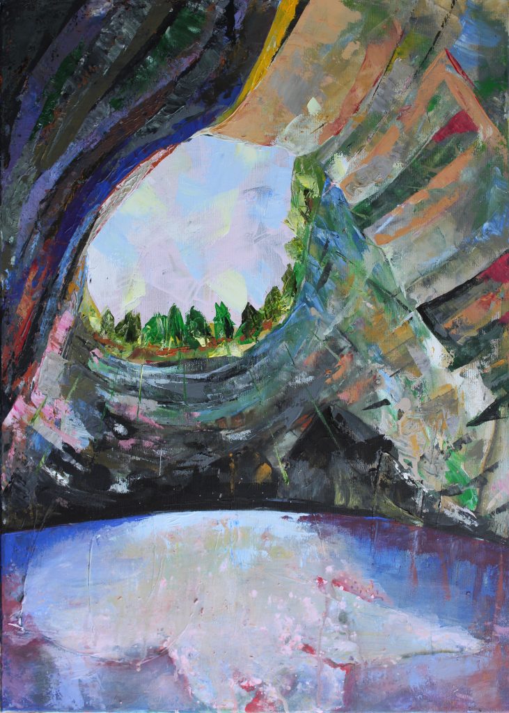 The water cave
Acrylics on canvas 
50*70