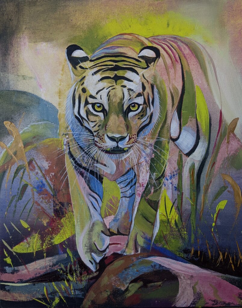December tiger
Acrylics on canvas 
40*50