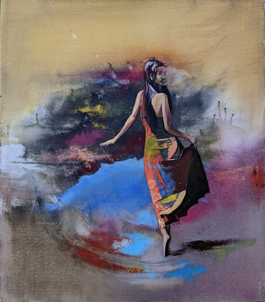 And she says come and dance with me
acrylics on canvas
60*70*4