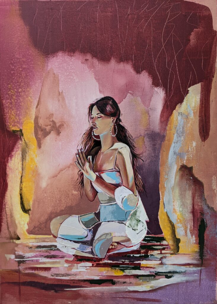 Meditating with Miriam
Acrylics on canvas 50*70