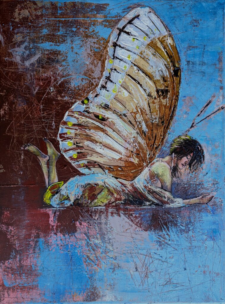 My sweet butterfly 
acrylics on canvas 
45*60