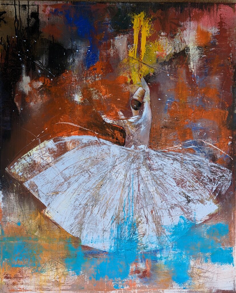 Sufi Dancer
acrylics on canvas 
70*85*3,5