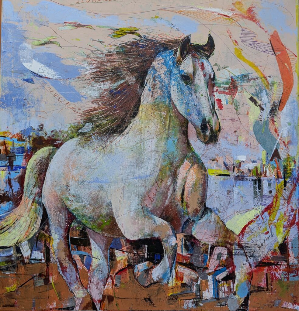 The Horse
acrylics on canvas 
100*110