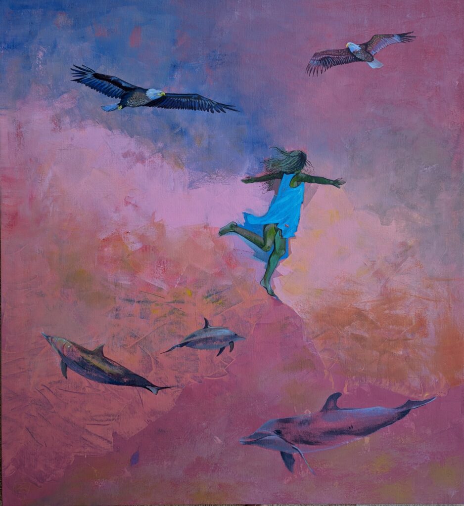 Freedom 
acrylics on canvas 80*90