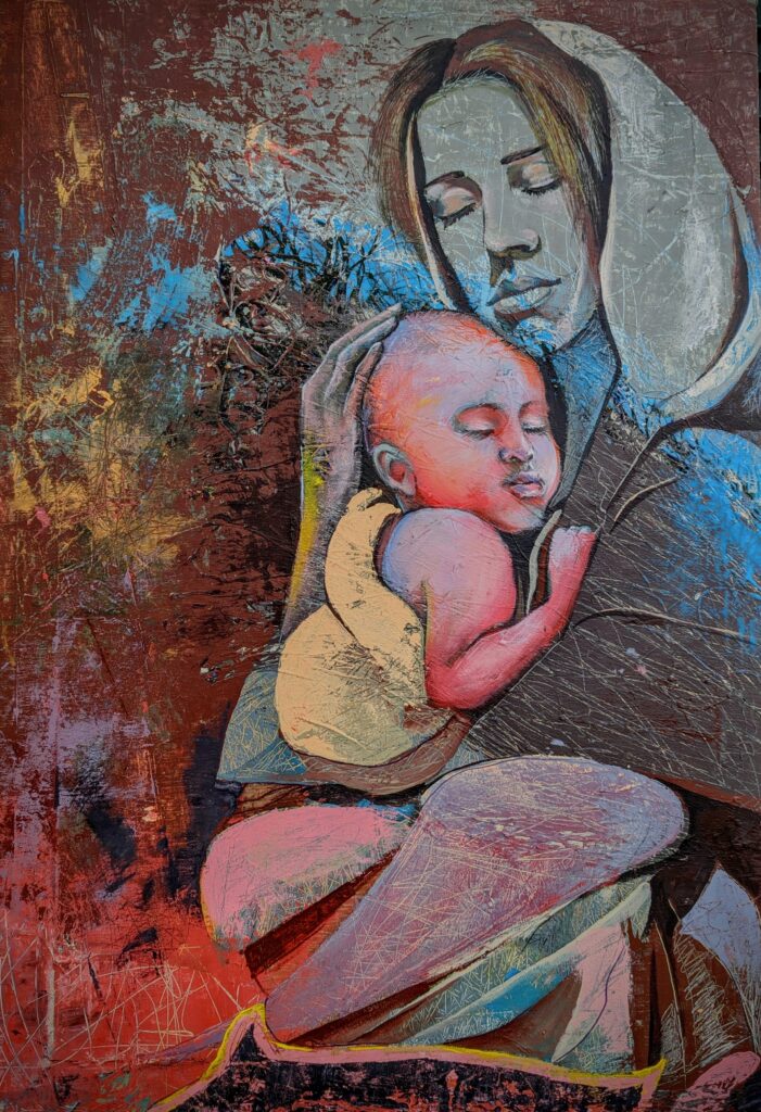 Mother & Child project 3
acrylics on canvas 62,5*92,5