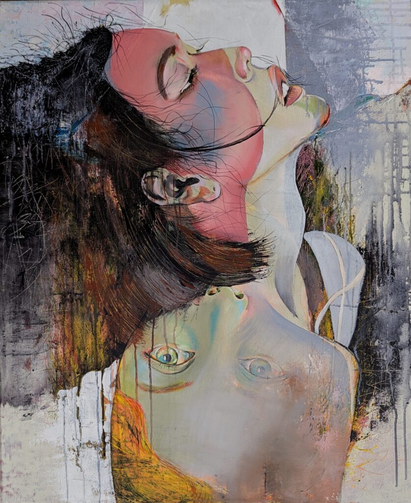 Whispers Between Worlds
acrylics on canvas 70*85